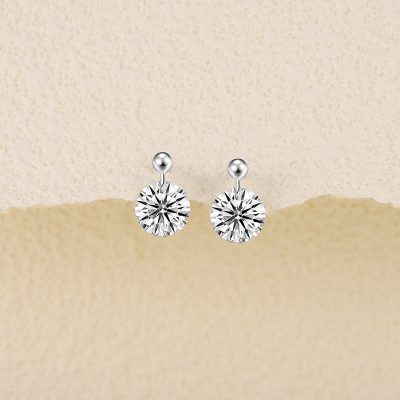 Bông Tai Bạc Nữ Nam đính Kim Cương Moissanite Cataleya LILI 160372 3
