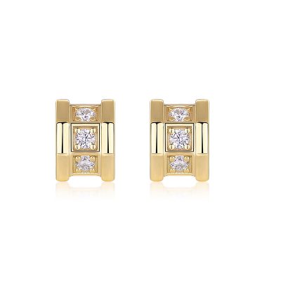 Bông Tai Bạc Nữ Nam đính Kim Cương Moissanite Kali LILI 160358 5