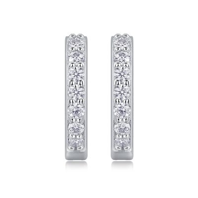 Bông Tai Bạc Nữ Nam đính Kim Cương Moissanite Tròn Dream LILI 160573 3