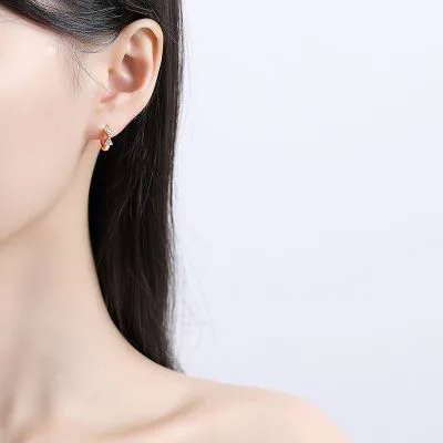 Bông Tai Bạc Nữ Tròn đính đá CZ Hình Chiếc Nơ Finley LILI 160263 4