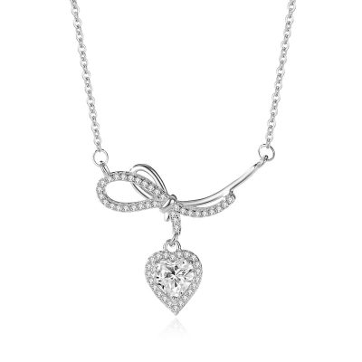 Dây Chuyền Bạc Nữ đính đá CZ Chiếc Nơ Tình Yêu Cecilia LILI 159657 5