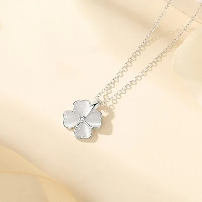 Dây Chuyền Bạc Nữ đính đá CZ Cỏ 4 Lá Sienna LILI 159678 2