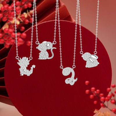 Dây Chuyền Bạc Nữ đính đá CZ Hình 12 Con Giáp Elsie LILI 159835 1