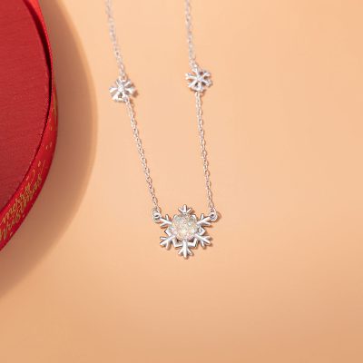 Dây Chuyền Bạc Nữ đính đá CZ Hình Bông Tuyết Juniper LILI 159541 4