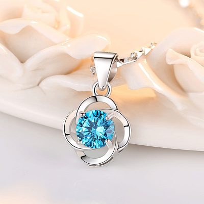 Dây Chuyền Bạc Nữ đính đá CZ Hình Cỏ 4 Lá Amara LILI 159459 1
