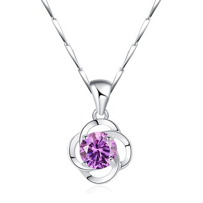 Dây Chuyền Bạc Nữ đính đá CZ Hình Cỏ 4 Lá Amara LILI 159459 6