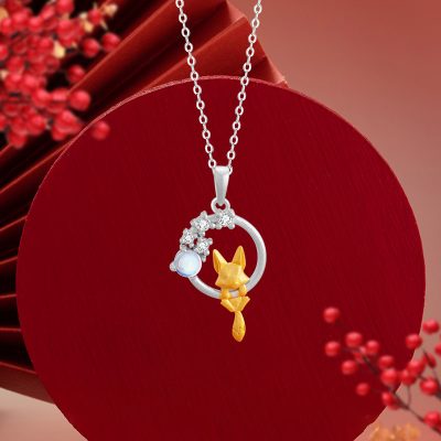 Dây Chuyền Bạc Nữ đính đá CZ Hình Hồ Ly Alaia LILI 159604 1