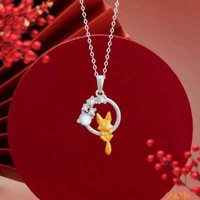 Dây Chuyền Bạc Nữ đính đá CZ Hình Hồ Ly Alaia LILI 159604 1