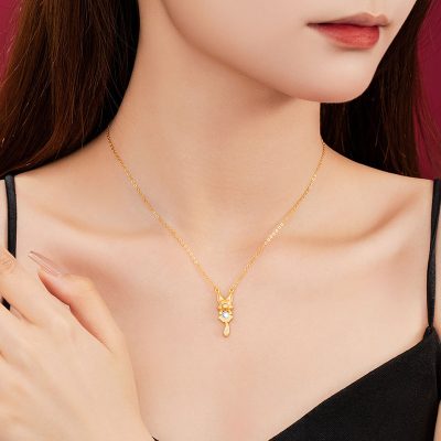 Dây Chuyền Bạc Nữ đính đá CZ Hình Hồ Ly Hadley LILI 159596 5