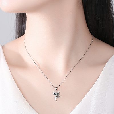 Dây Chuyền Bạc Nữ đính đá CZ Hình Hồ Ly Julia LILI 159434 4