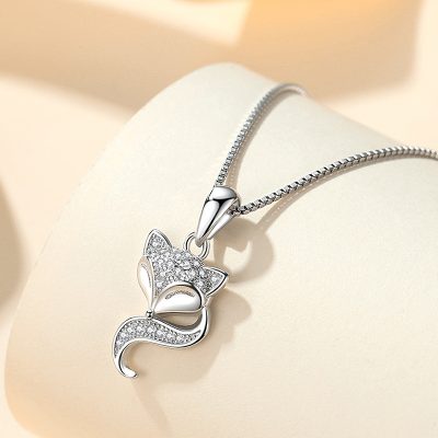 Dây Chuyền Bạc Nữ đính đá CZ Hình Hồ Ly Julia LILI 159434 6