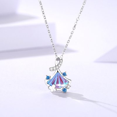 Dây Chuyền Bạc Nữ đính đá CZ Hình Lá Bạch Quả Nevaeh LILI 159588 1