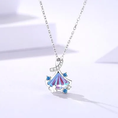 Dây Chuyền Bạc Nữ đính đá CZ Hình Lá Bạch Quả Nevaeh LILI 159588 1