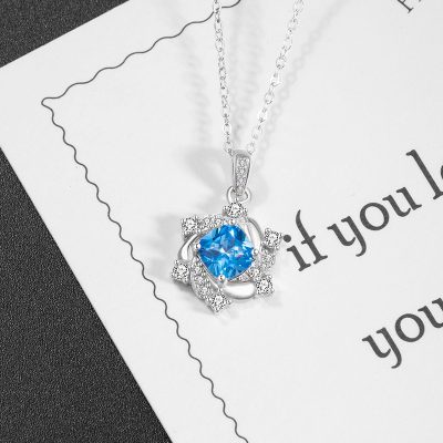 Dây Chuyền Bạc Nữ đính đá CZ Hình Ngôi Sao 6 Cánh Rylee LILI 159578 3