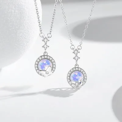 Dây Chuyền Bạc Nữ đính đá CZ Tròn Nơ Hồ điệp Peyton LILI 159690 1