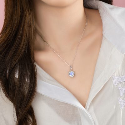 Dây Chuyền Bạc Nữ đính đá CZ Tròn Nơ Hồ điệp Peyton LILI 159690 12
