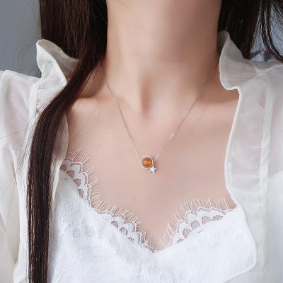 Dây Chuyền Bạc Nữ đính đá Phong Thủy Tự Nhiên Ember LILI 159900 12