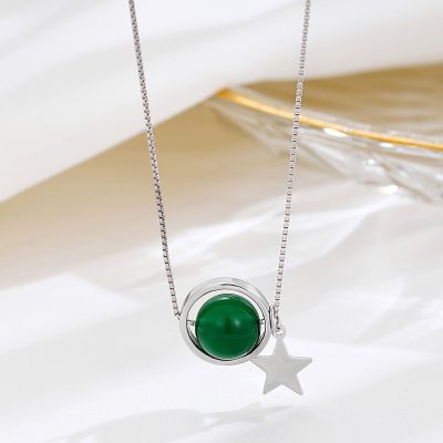 Dây Chuyền Bạc Nữ đính đá Phong Thủy Tự Nhiên Ember LILI 159900 15