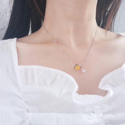 Dây Chuyền Bạc Nữ đính đá Phong Thủy Tự Nhiên Ember LILI 159900 8