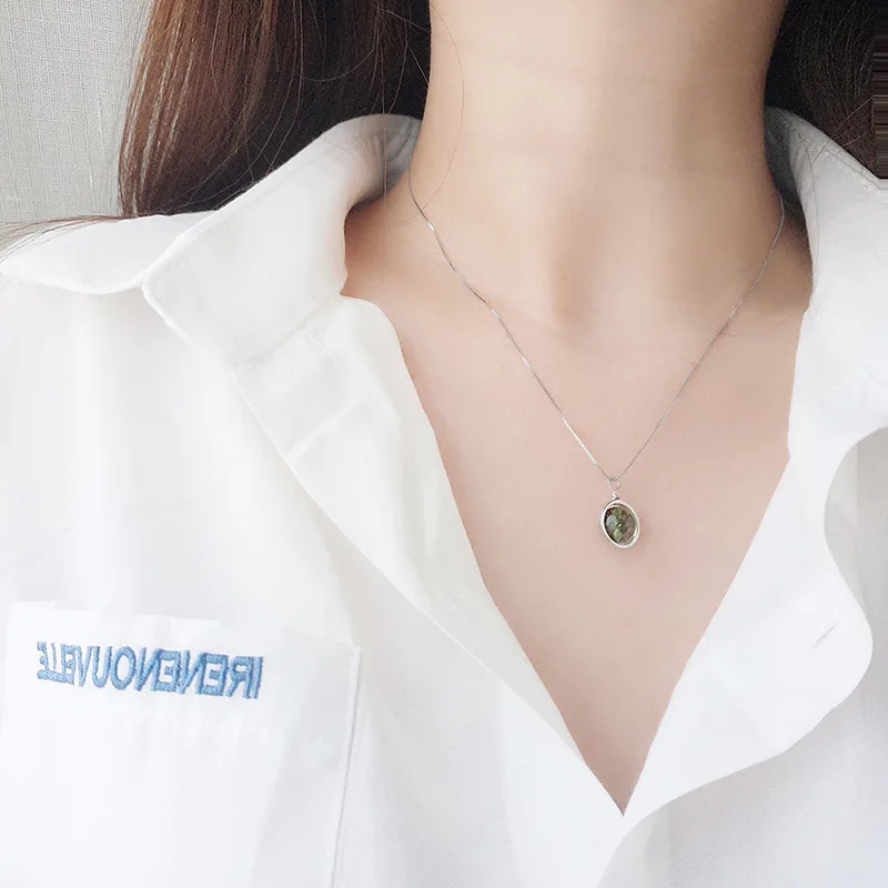 Dây Chuyền Bạc Nữ đính đá Phong Thủy Tự Nhiên Katherine LILI 159870 4