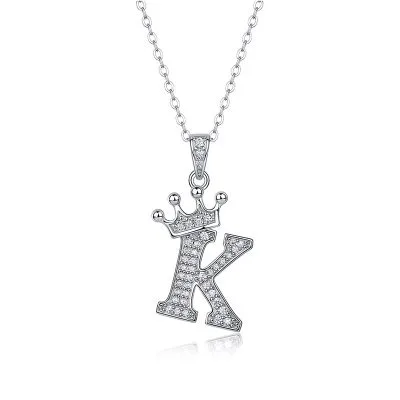 Dây Chuyền Bạc Nữ đính Kim Cương Moissanite Hình Chữ Cái Valerie LILI 159721 23