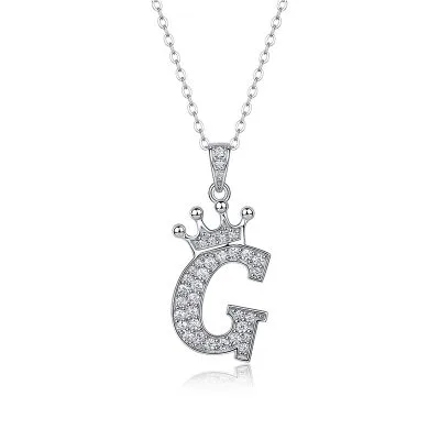 Dây Chuyền Bạc Nữ đính Kim Cương Moissanite Hình Chữ Cái Valerie LILI 159721 28