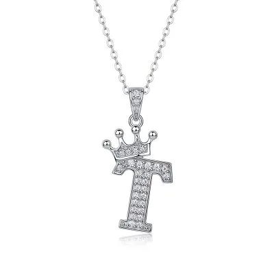 Dây Chuyền Bạc Nữ đính Kim Cương Moissanite Hình Chữ Cái Valerie LILI 159721 32