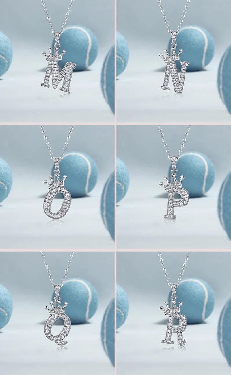 Dây Chuyền Bạc Nữ đính Kim Cương Moissanite Hình Chữ Cái Valerie LILI 159721 35