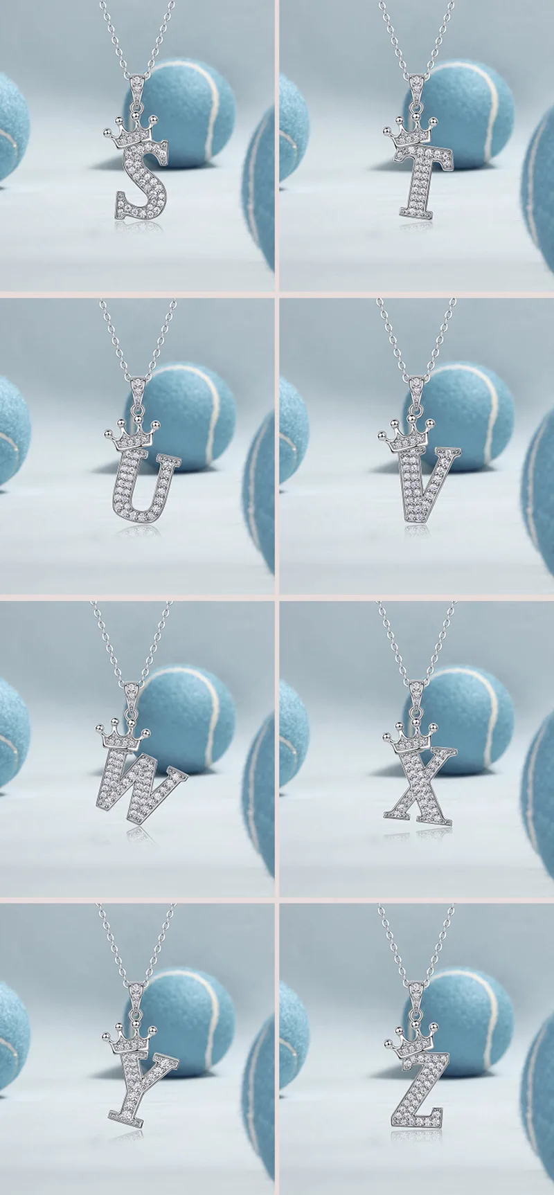 Dây Chuyền Bạc Nữ đính Kim Cương Moissanite Hình Chữ Cái Valerie LILI 159721 36