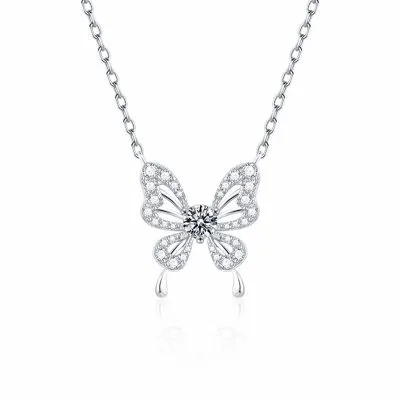 Dây Chuyền Bạc Nữ đính Kim Cương Moissanite Hồ điệp Ximena LILI 159819 1