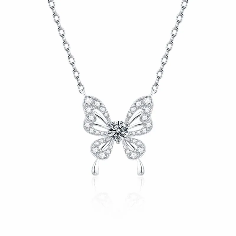 Dây Chuyền Bạc Nữ đính Kim Cương Moissanite Hồ điệp Ximena LILI 159819 1