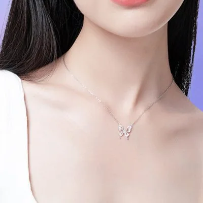 Dây Chuyền Bạc Nữ đính Kim Cương Moissanite Hồ điệp Ximena LILI 159819 3