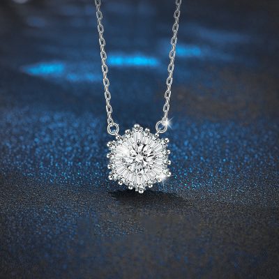 Dây Chuyền Bạc Nữ đính Kim Cương Moissanite Hoa Hướng Dương Kehlani LILI 159812 1