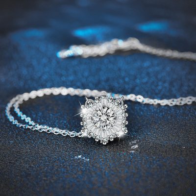 Dây Chuyền Bạc Nữ đính Kim Cương Moissanite Hoa Hướng Dương Kehlani LILI 159812 2]