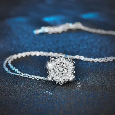 Dây Chuyền Bạc Nữ đính Kim Cương Moissanite Hoa Hướng Dương Kehlani LILI 159812 2]