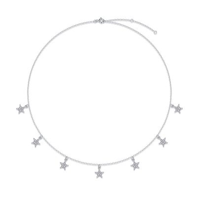 Dây Chuyền Bạc Nữ đính Kim Cương Moissanite Ngôi Sao 5 Cánh Alina LILI 159790 1