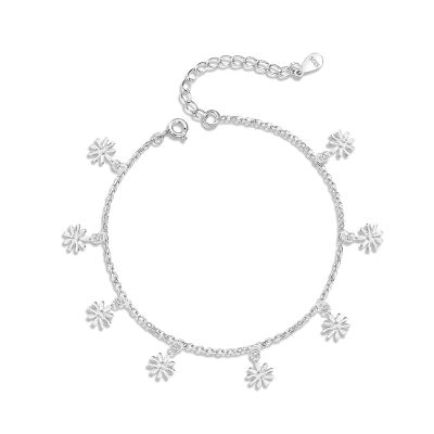 Lắc Chân Bạc Nữ Dạng Chuỗi Mảnh Cúc Họa Mi Ella LILI 158847 5