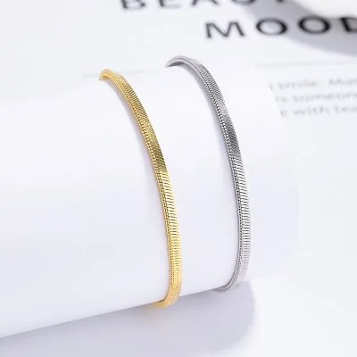 Lắc Tay Bạc Nữ Chuỗi Xương Rắn Olivia LILI 158078 1
