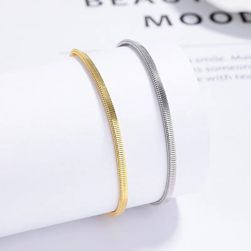 Lắc Tay Bạc Nữ Chuỗi Xương Rắn Olivia LILI 158078 1