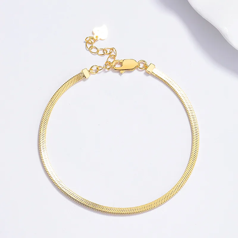 Lắc Tay Bạc Nữ Chuỗi Xương Rắn Olivia LILI 158078 2