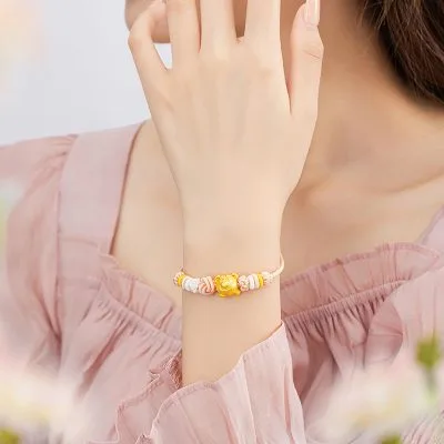 Lắc Tay Bạc Nữ Dây Bện Hình Chú Gấu Dễ Thương Bear Cute LILI 158176 3