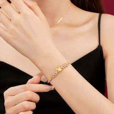 Lắc Tay Bạc Nữ Dây Bện Hình Hồ Ly Dễ Thương Evelyn LILI 158195 3