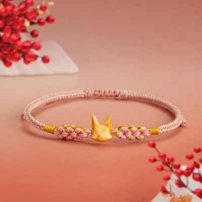 Lắc Tay Bạc Nữ Dây Bện Hình Hồ Ly Dễ Thương Evelyn LILI 158195 5