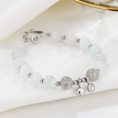 Lắc Tay Bạc Nữ đính đá Mắt Mèo Mặt Trăng Phong Thủy Harper LILI 158731 1