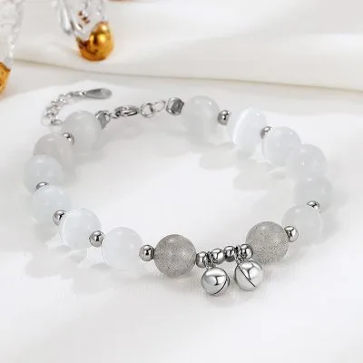 Lắc Tay Bạc Nữ đính đá Mắt Mèo Mặt Trăng Phong Thủy Harper LILI 158731 3