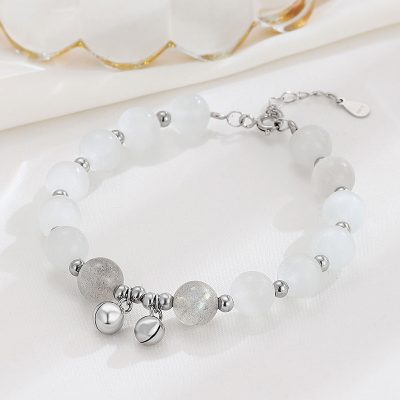 Lắc Tay Bạc Nữ đính đá Mắt Mèo Mặt Trăng Phong Thủy Harper LILI 158731 4