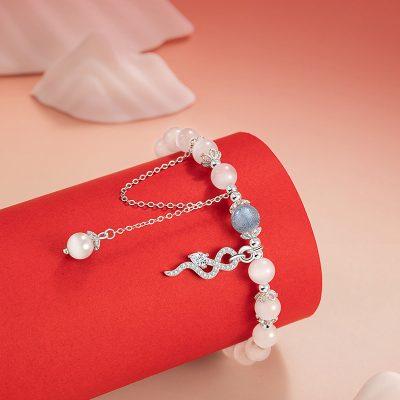 Lắc Tay Bạc Nữ đính đá Mắt Mèo Phong Thủy Penelope LILI 158799 5
