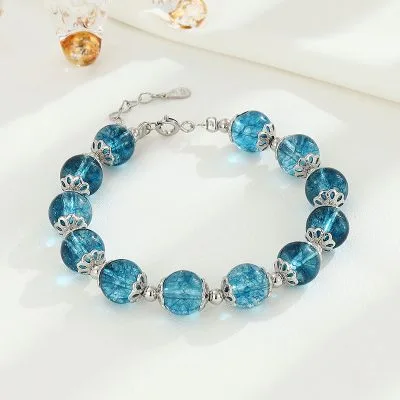 Lắc Tay Bạc Nữ đính đá Phong Thủy Tự Nhiên Iris LILI 158599 9