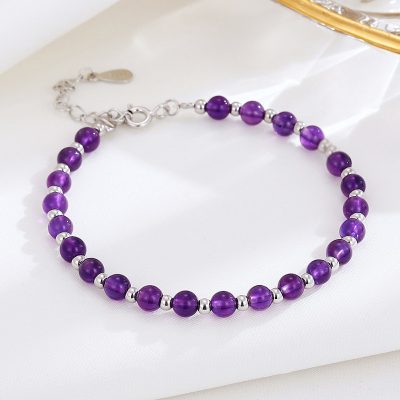 Lắc Tay Bạc Nữ đính đá Phong Thủy Tự Nhiên Nhỏ Tinh Tế Dania LILI 158526 1