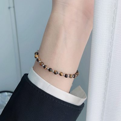 Lắc Tay Bạc Nữ đính đá Phong Thủy Tự Nhiên Nhỏ Tinh Tế Dania LILI 158526 12